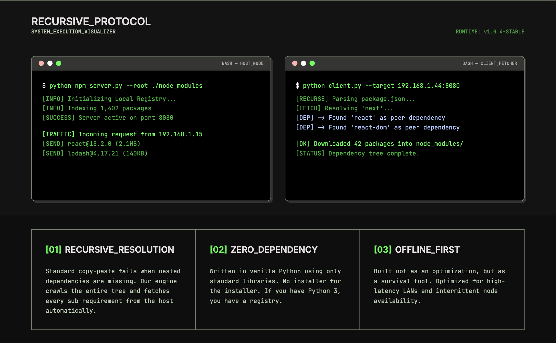 Local Network NPM Installer