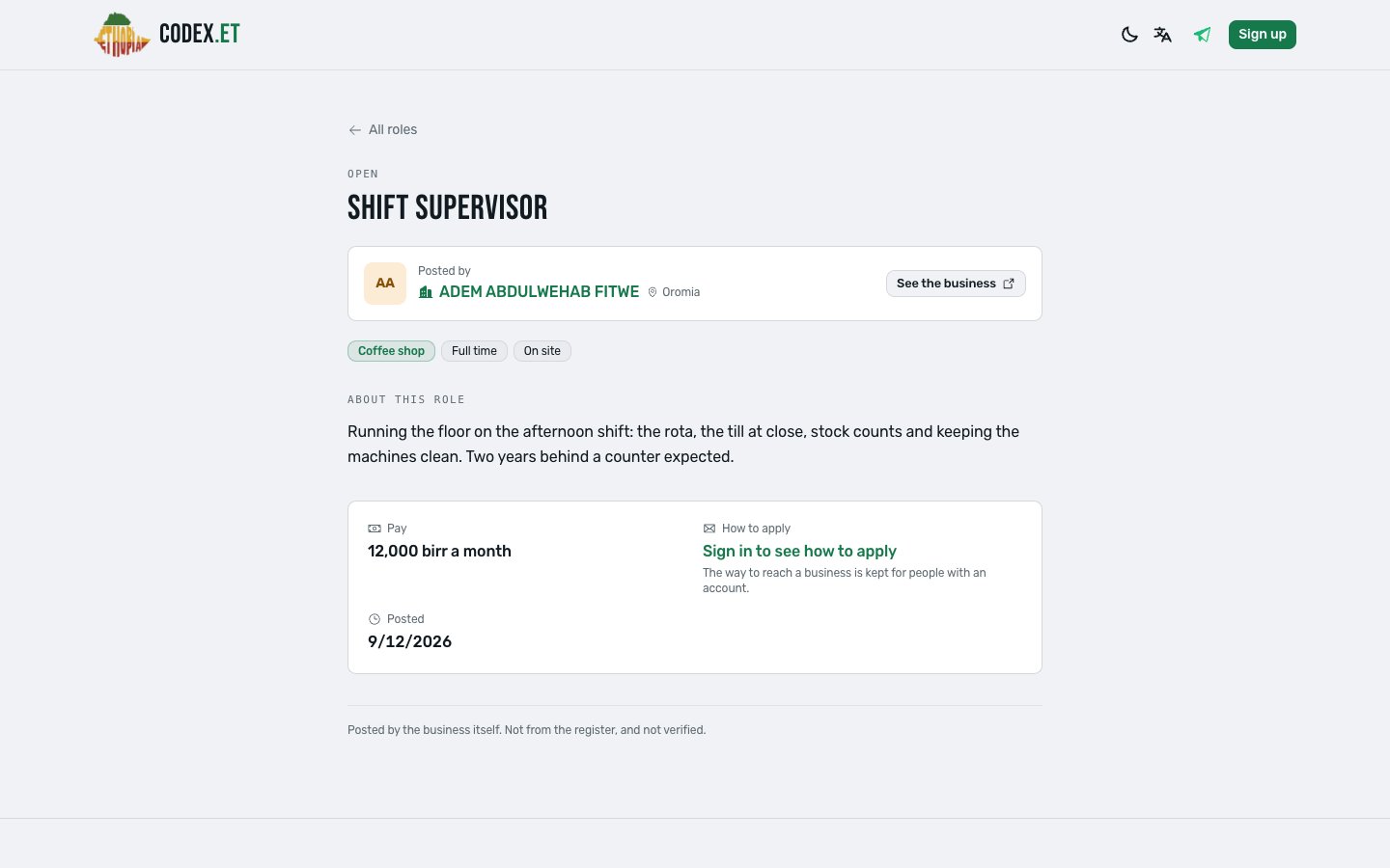 codex.et: Ethiopian Business Register screenshot 6
