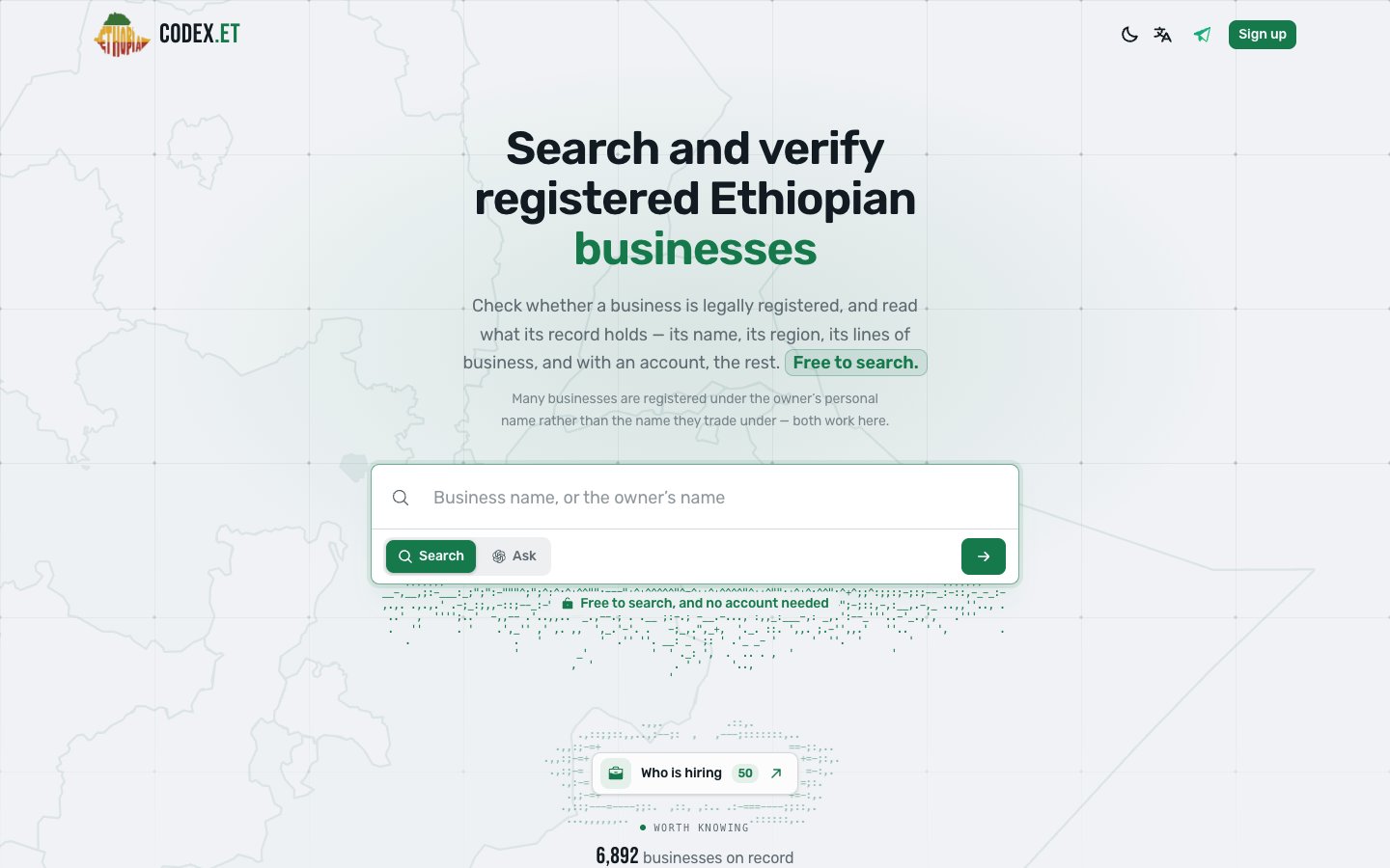 codex.et: Ethiopian Business Register