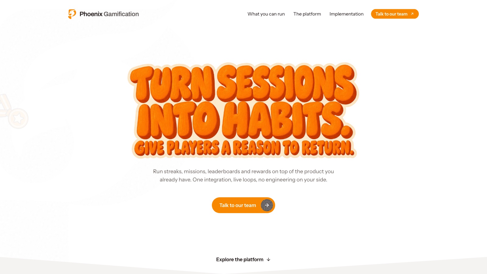 Phoenix Gamification Landing